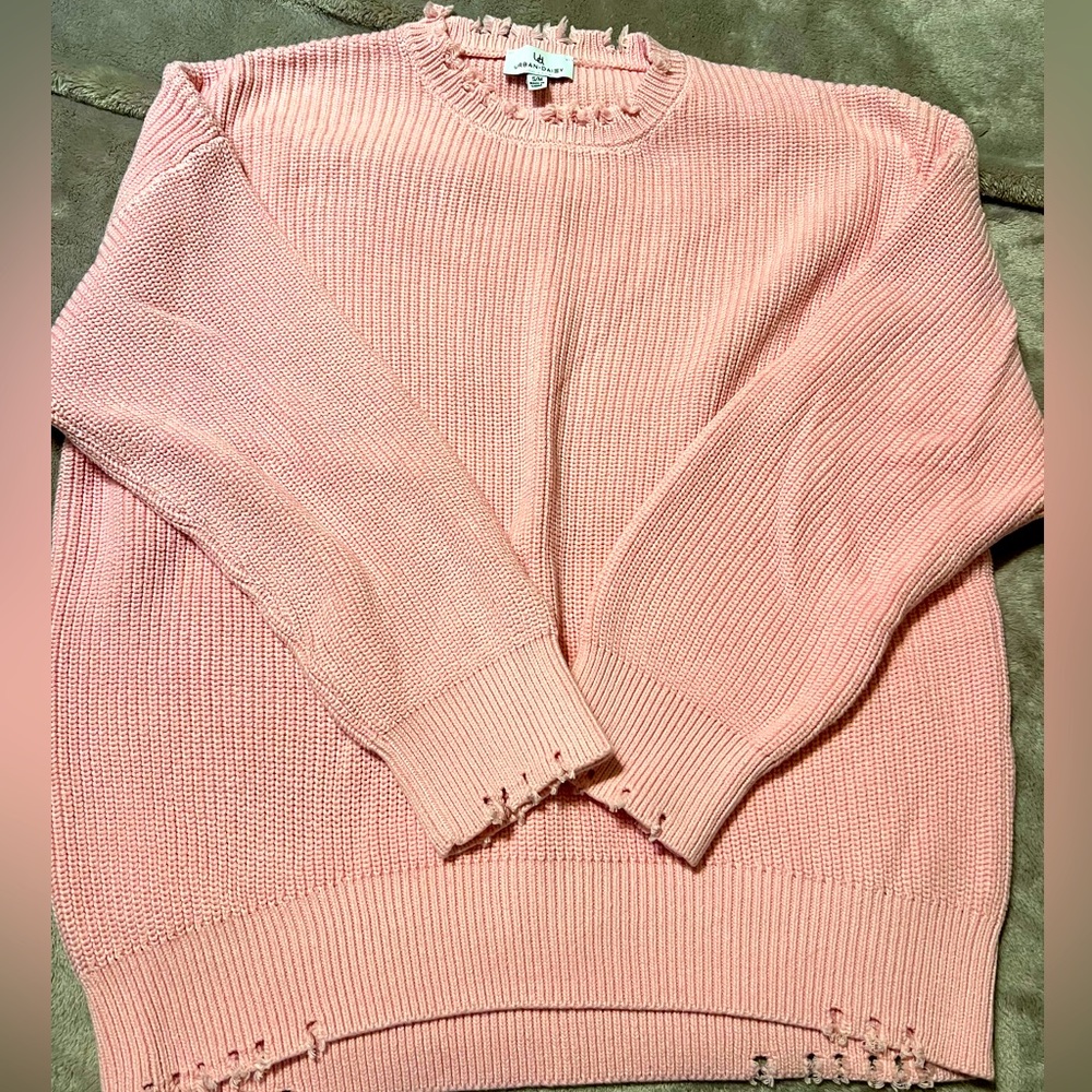 Urban Daisy distressed sweater
